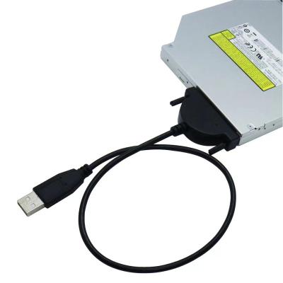 China 7+6 SATA CABLE External USB 2.0 Converter Optical Drive Adapter for Laptop CD-ROM DVD with Slim LEDusb sata adapter 7+6sata for sale