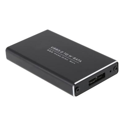 China Msata To USB Online MSATA Aluminum Case USB 3.0 To Mini PCIE MSATA HDD Enclosure Metal for sale