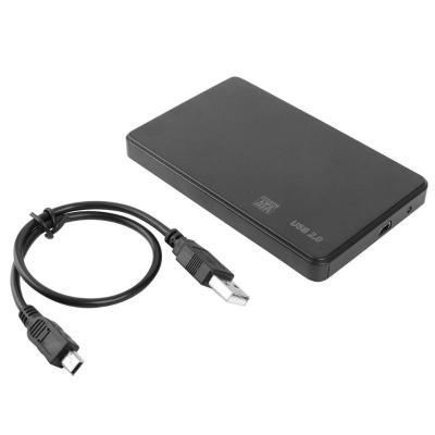 China 2.5 Hdd Case Hard Disk Drive Enclosure 2.5 Inch SATA HDD Enclosure USB 2.0 Support 500GB/1TB/2TB External Laptop 2.5