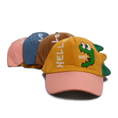 China Kids COMMON Custom Baseball Hats 5 Hats Logo Cotton Baseball Caps Custom Made Panel Dinosaur Sports for sale