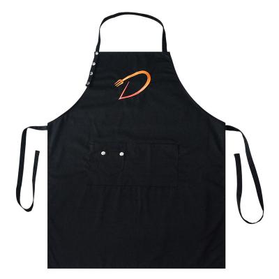 China Adjustable Waist Apron Cheap Price Bib Kitchen Cotton/Home Restaurant Long Polyester Apron Cooking BBQ Apron With Pocket For Women Men Chef for sale