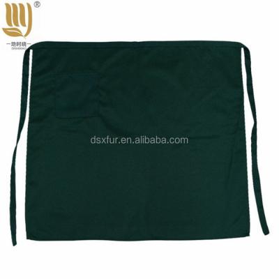 China Black Short Apron Cleaning Custom Size No Logo Cotton Half Apron Kitchen Cooking Chef Apron for sale