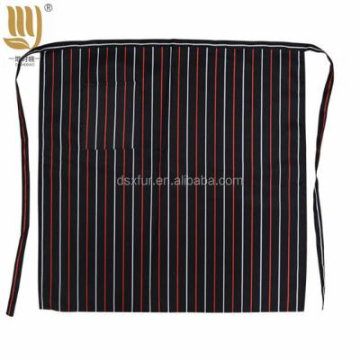 China Wholesale Cotton Professional Bow Kitchen Bar Half Waist Short Cleaning Apron for sale