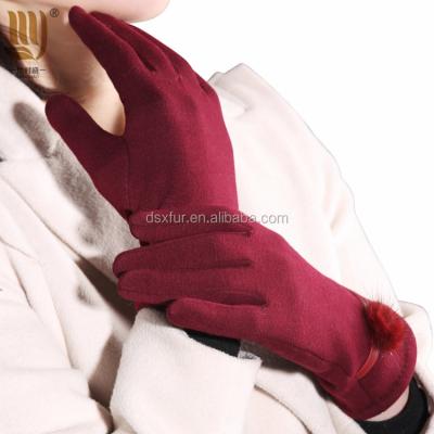 China Touch Screen Durable Warm Gloves Winter Wool Gloves Casual Mittens For Women for sale