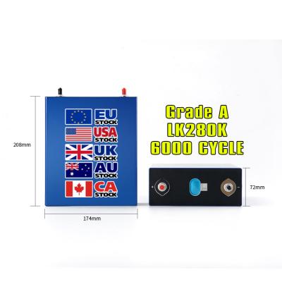 China Household Stock Appliances EU USA AUS UK CA Grade A Lithium Ion Cells 230Ah 280Ah 3.2v Lifepo4 Battery for sale