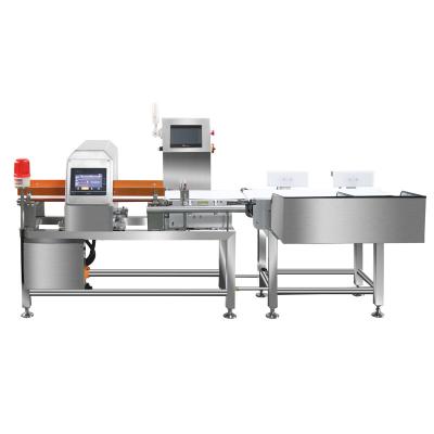 China Stainless Steel Food Grade Combination With Metal Detector & Checkweigher for sale