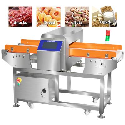 China Touch Screen Detect All Kinds Of Metals Conveyorised Meat Food Seafood Chocolate Cookies Nuts Metal Detector for sale