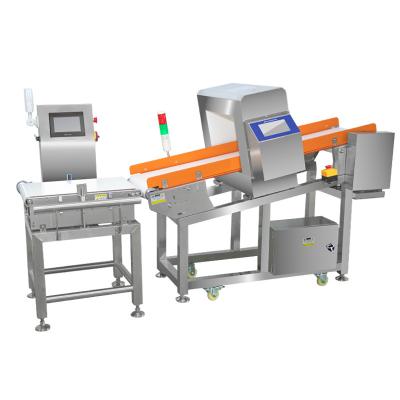 중국 조정 각도 생산 라인 산업 컨베이어 무게 검사 금속 탐지기와 무게 기계 판매용