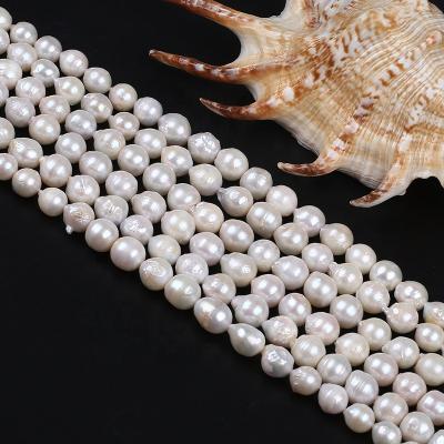 China Wholesale 10-11mm edison pearl strand natural freshwater white baroque pearls for jewelry making for sale