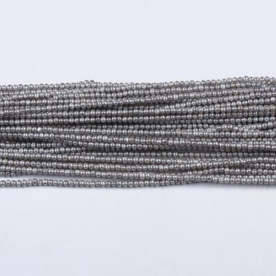 China Gray Freshwater Pearl Beads Strand Small Size Natural Potato Pearl Baroque Pearl Strand 2-2.5mm for sale