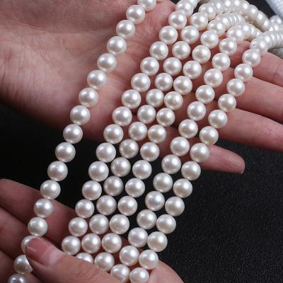 China White Saltwater Pearl 8-9mm Chinese Akoya Pearls Strand For Jewelry Making for sale