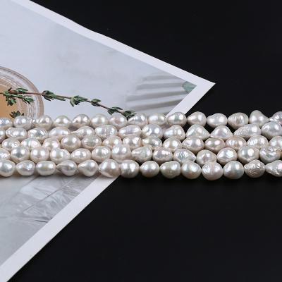 China High Luster 10-12mm White Freshwater Pearl Edison Baroque Pearl for sale