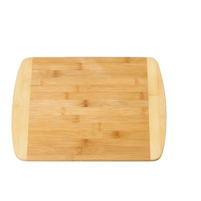 China Viable Wholesale Cheap Totally Bamboo Chopping Board Two Tone Bamboo Natural Bamboo Chopper Board for sale