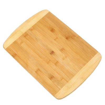 China Viable Cheap Totally Bamboo Cutting Board Two Tone Bamboo Chopper For Kitchen for sale