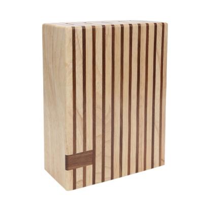 China Viable Creative Universal Wooden Knife Standard 5 Hole Knife Block Without Knives for sale