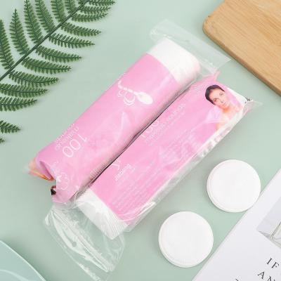 China Wholesale high quality custom logo 100% cosmetic moisture pure cotton round face makeup cotton pads for sale