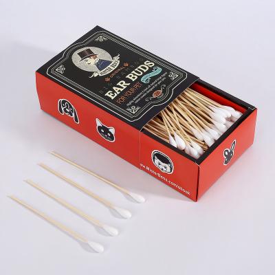 China High Quality Disposable Buds Household Daily Cleaning Extra Long Simple Round Biodegradable Cotton Swabs for sale