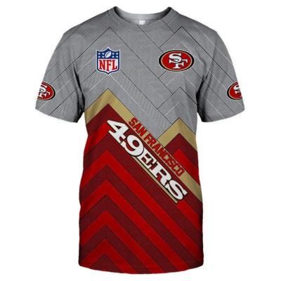 China Anti-wrinkle Free Sample 2023 Cool High Quality T-shirts Sports Uniform Player Sublimated T-shirts American Football NFL Printing T-shirt for sale