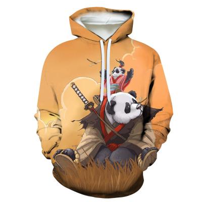 China Anti-wrinkle Free Sample Spring And Autumn Fashion Youth Vitality Panda 3D Digital Printing Loose Sweater Hoodie Streetwear Sports Wear for sale