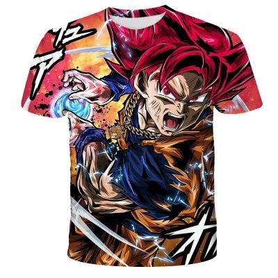 China Free Sample Anti Shrink Slimming Fitness 3D T-shirt T-Shirt Summer Cool Goku Printed Short Sleeve Full Body Tees Round Neck T-Shirts For Men for sale