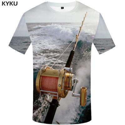 China Fast Delivery Fish T-shirt Men Women Anti-Wrinkle 3D Printing Casual Tops Fishing Mens Clothing Tees Shirt Hiphop Funny Fisherman T Shirt for sale