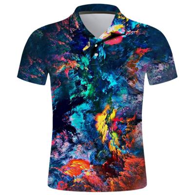 China Free Sample Anti-wrinkle Digital Print Embroidery Custom Men's Golf Sublimation Sport Polo T-shirts Summer Quick Dry Tops for sale