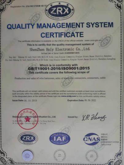 ISO9001 - Shenzhen Holy Electronic Co., Ltd.