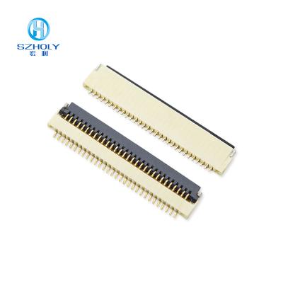 China Flat PCB FPC FFC cable connector 0.5mm pitch 6Pin flip cover height1.0mm lcd fpc connector for sale