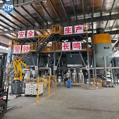 China Intelligent PLC 10-30T/H Double Shaft Mixer Dry Mix Plant Dry Mortar Ceramic Tile Adhesive Production Line for sale