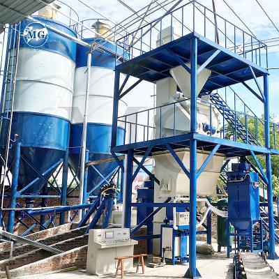 China High Performance 10-30 t/h Dry Mix Powder Mortar Plant With Twin Shaft Paddle Mixer Machine Wall Putty Sand Cement Mixer Tile Adhesive Production Line for sale