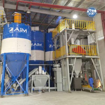 China Automatic PLC Dry Mix Powder Mortar Mixing Machine Wall Putty Sand Cement Mixer Ceramic Tile Adhesive Manufacturing Plant For Sale for sale