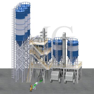 Китай Автоматическое питание сухой порошковой минометной смеситель машины Стенный матовый гипс Скимовое покрытие смешивающее оборудование Пол плитки Клей производственный завод продается