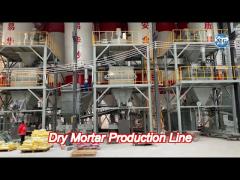 10T / H Dry Mix Mortar Plant Full Automatic Production Line Twin Shaft Paddle Mixer