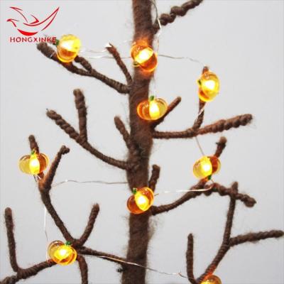 China New Popular LANDSCAPE Decoration Pumpkin Battery Operated Halloween Pumpkins Bats Ghosts String Light for sale