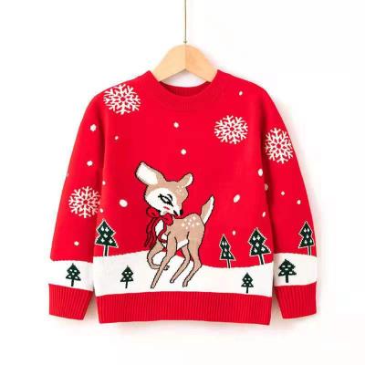 China Anti-wrinkle sweater manufacturer new autumn winter children's main Christmas snowflake sweater children sweater for sale