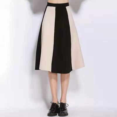 China European and American women's fashion breathable casual women stitching a word skirt knit skirt for sale