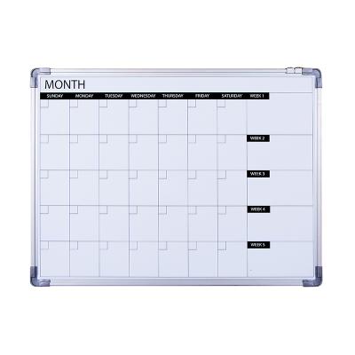 China Hot Sale Desktop Board 40*60cm Week Planner Printing In Aluminum Frame Magnetic Dry Erase White Board for sale