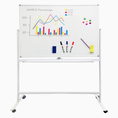 China 120X90CM Size 120X90CM Whiteboard Easel Sight VCW Aluminum Alloy Custom Foldable Mobile Side Double Stand Whiteboard Easel With Stand for sale