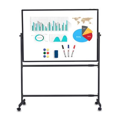 China VCW Magnetic Folding 120x90 Double Sided White Board White Magnetic Dry Erase Board for sale