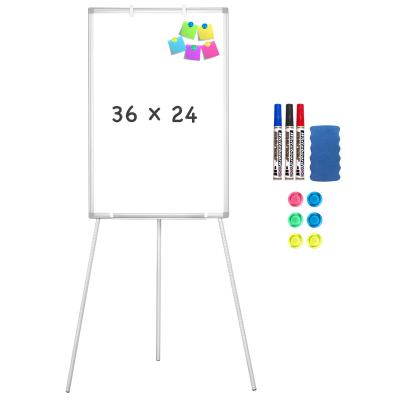 China Customized Adjustable Height Magnetic Height Easel Whiteboard Flip Chart Foldable Stand with Tripod Stand for Office Home for sale