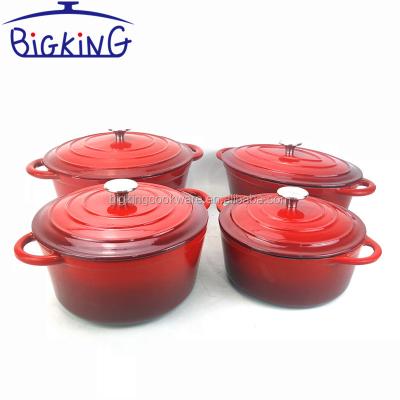 China Viable Enamel Oven Enameled Cast Iron Dutch Cast Iron Cookware Casserole for sale