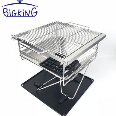 China Portable And Foldable Charcoal BBQ Grill Hibachi Picnic BBQ Adjustable Height Outdoor Camper for sale