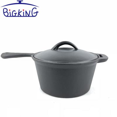 China 2 Quart Melting Sauce Pan 3QT Sustainable Pre-Seasoned Pot of Casting Sauce for sale