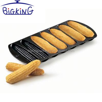 China Sustainable Rectangular Corn Pan Baking Bread Cast Iron Bakeware for sale