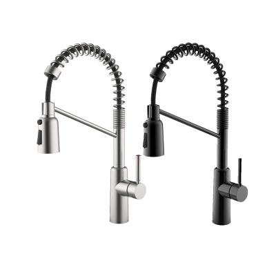 China Pull Out Spray 15YRS Experience Factory OEM/ODM Pull Out Kitchen Faucet With Single Pull Down Sprayer Handle Spring Kitchen Sink Faucets for sale