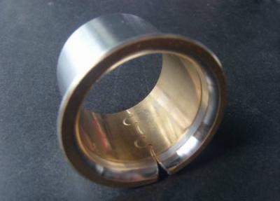 China Main Shaft Bi Metal Bearings CuSn4Pb24 / Steel Flange Bearing for sale