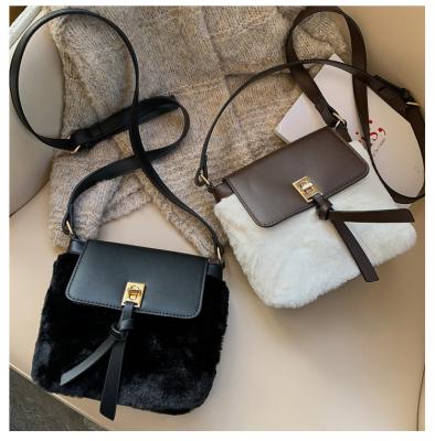 China Fashion\High Quality Pu Shoulder Handbags Leisure Women's Fashion Clutch Purse Leather Ladies Fur Bags Handbags for sale