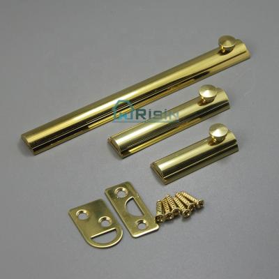 China Chrome Sliding Door Solid Brass Polished Brass Flush Bolt for sale