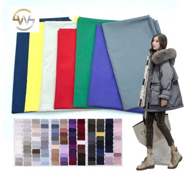 China Nice Waterproof 300T Even Stretch Woven Polyester Pongee Linings For Down Jacket Fabric for sale