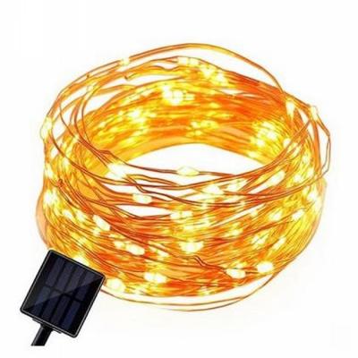 China 12M 100LED solar panel LED string lights fairy light for christmas halloween party wedding decoration for sale